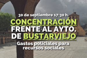 [30-9] Concentración frente al Ayuntamiento de Bustarviejo